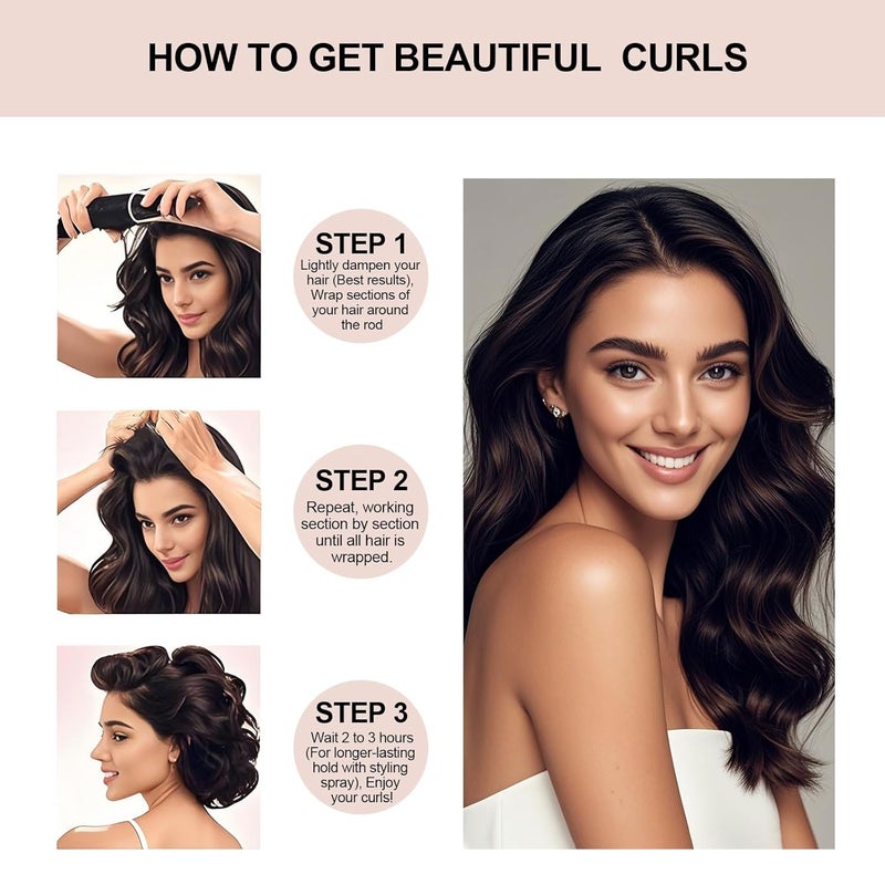 Togayu Heatless Curls, Heatless Curls Overnight Hair Care Set - Jumbo Velvet Hair Curlers to Sleep In, Soft Heatless Curling Rods for All Hair Types - Image 3
